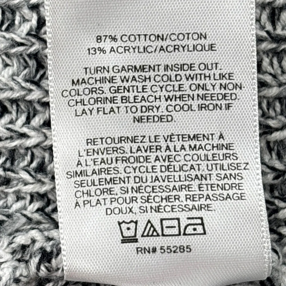 Express Cardigan Sweater Mens Large Ombre Tan Grey Heavy Cotton Knit Shawl L